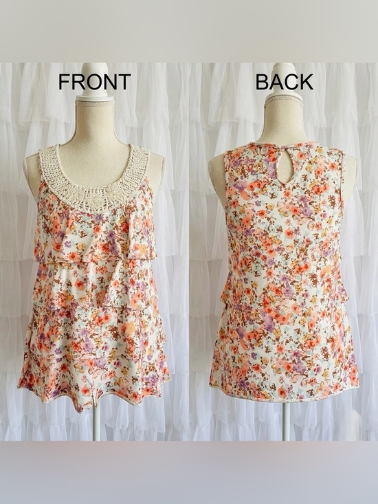 Maurices Tops - Maurices Women’s Sleeveless Tank Floral Pattern Blouse Size Medium